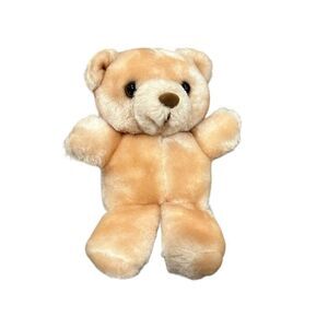 Russ Berrie Teddy Bear Stuffed Plush Animal Tan K-10 Item‎ No 1707 Korea Vintage